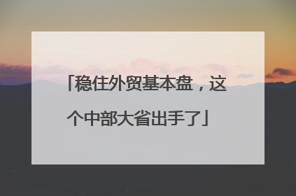稳住外贸基本盘，这个中部大省出手了